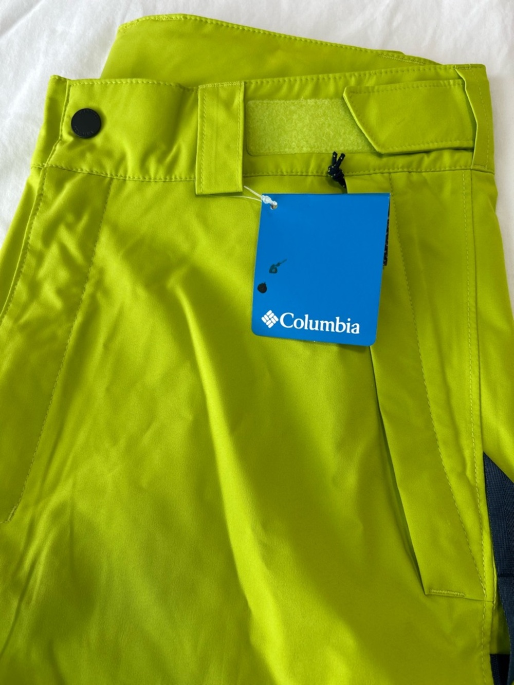 NWT Columbia OMNI-TECH Powder Stash Snowboard Pant Medium Lime Green Ski Outdoor - Picture 2 of 10